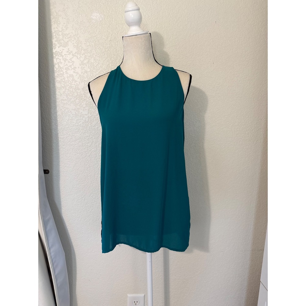 Teal Green Sleeveless Blouse